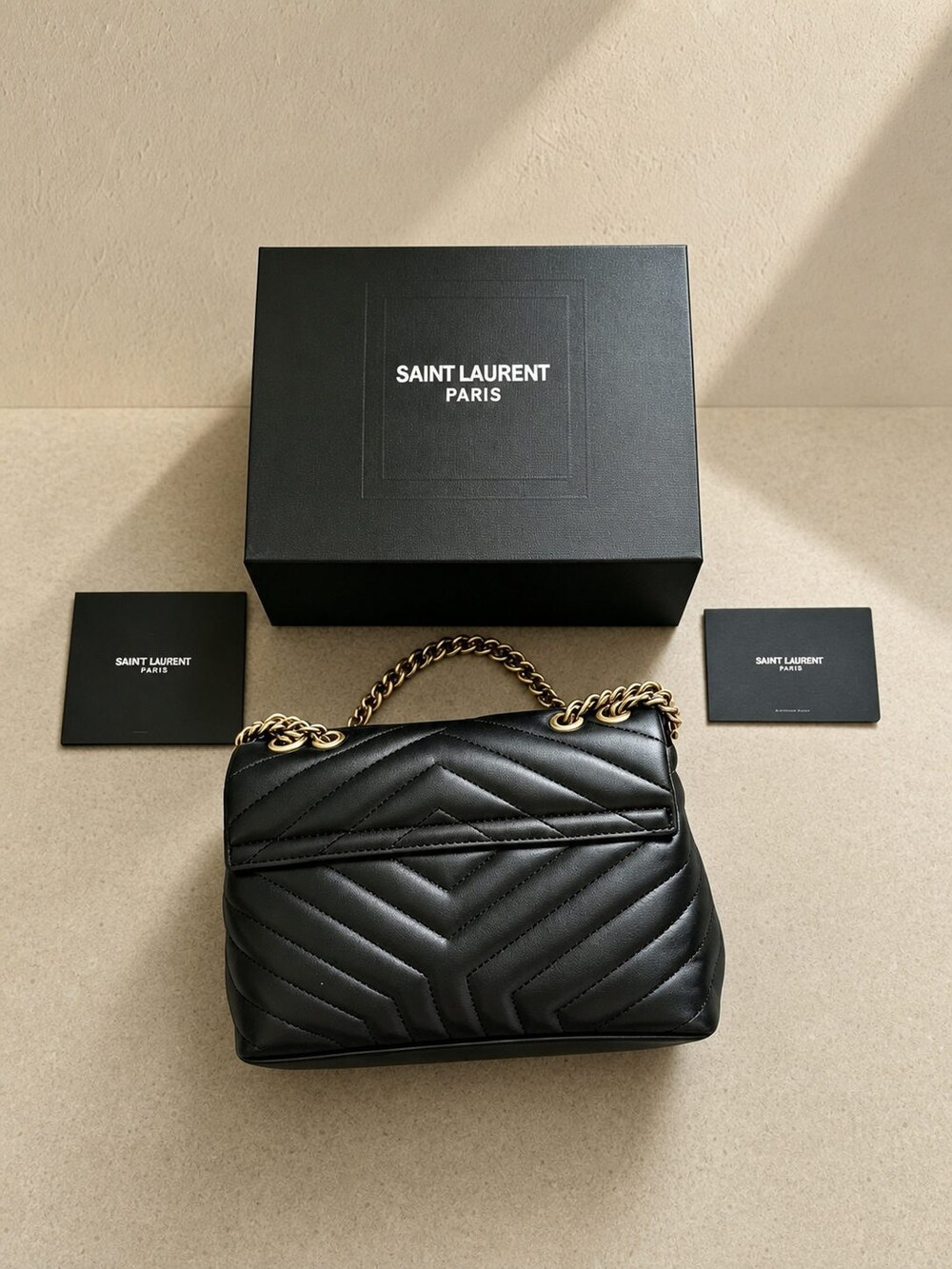 Yves Saint Laurent Loulou Medium Black Quilted Shoulder Bag - Picture 6 of 6